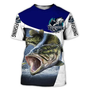 Chemise de pêche personnalisée respirante avec protection UV, vêtements de performance, séchage rapide, polyester, manches courtes - Product Image 2