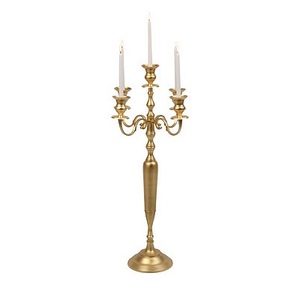 Gold 5 arm candelabra aluminium candle holder <b>decorative</b> candle stand tabletop candle holder luxury wedding centerpiece <b>table</b> - Product Image 1