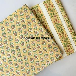 Tela de Algodón Cambray Estampada a Bloques 60x60, Tela de Algodón con Estampado Tradicional Jaipuri - Product Image 6