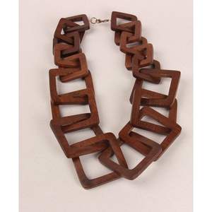 Collier en perles de bois pour femmes avec un design durable Accessoires de mode en cristal - Product Image 1