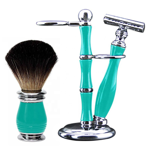 Ensemble de rasage de luxe pour hommes 2025 de haute qualité, rasoir manuel de sécurité, brosse à raser et bol de rasage avec support - Product Image 4