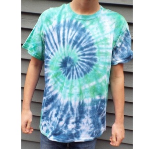 เสื้อยืดผู้ชายไซส์ใหญ่คุณภาพสูง ลายมัดย้อม ทรงหลวมไหล่ตก รับสกรีนโลโก้ ผ้าถักเนื้อหนา สไตล์สตรีทแวร์ จากบังกลาเทศ - Product Image 5