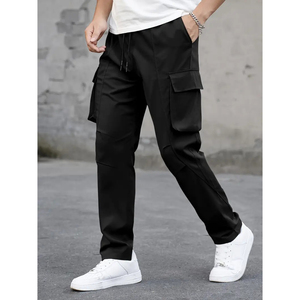 Men's <b>Cargo</b> Pants Premium Functional Outdoor Wear Flat Mid Rise 100% Cotton Quick Dry Midweight Comfortable Material Everyday - Product Image 1