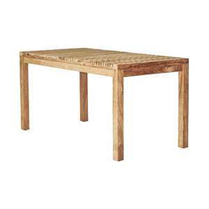 Table à manger carrée en bois massif moderne, écologique et durable, avec plateau à lattes imperméable et pieds stables pour usage domestique (4 places) - Product Image 2