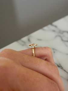 Bague de Fiançailles et de Mariage Solitaire Ethnique SPARKLING SPLENDOR pour Femme, Diamant Oval de 1,75 Carat Cultivé en Laboratoire, Or Jaune 14K, Sertissage à Griffes - Product Image 5