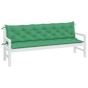 Juego de 2 Cojines para Banco de Jardín de Tela Oxford Verde, 100% Poliéster, Elegante Solución para Asientos de Banco - Product Image 3