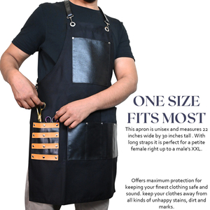 AQDAS INDUSTRY Professional Unisex Salon Barber Styling <b>Aprons</b> Leather Snap Closure Short Sleeve for Hair Treatment & Cutting - Product Image 3