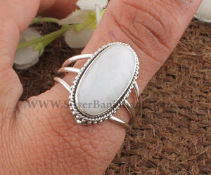 Anillo de Boda de Piedra Lunar Arcoíris Natural al por Mayor, Plata de Ley 925, Joyería Clásica para Mujer, Nuevo Diseño - Product Image 4