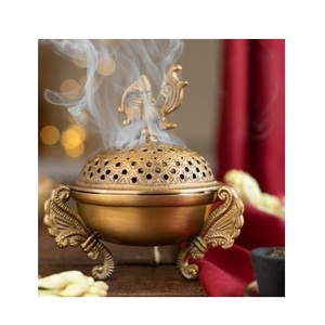 Antique Design Round Shape Brass <b>Oud</b> Burner Superior Quality Custom Color Incense Burner At Affordable Price - Product Image 4
