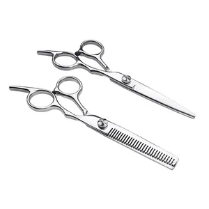 Ensemble de ciseaux de coiffure professionnels, ciseaux droits et ciseaux à effiler pour usage en salon de coiffure - Product Image 3