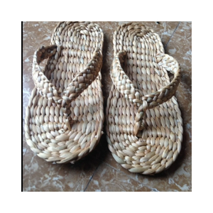 Pantoufles en jacinthe d'eau pour hommes, en fibres naturelles, fabriquées à la main, chaussures d'intérieur, directement de l'usine - Product Image 4