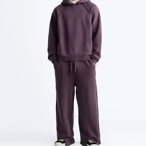 Ensemble de survêtement hiver 100 % coton à capuche, coupe ample et oversize, avec logo personnalisé, séchage rapide, bonne qualité, style hip-hop - Product Image 6