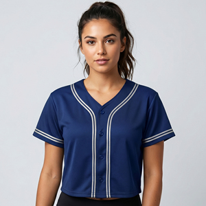 Fabricante de Camisetas de Béisbol Cortas para Mujer, Sublimación, Camiseta de Fútbol Corta para Mujer, Diseño Personalizado - Product Image 6