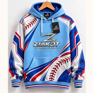 เสื้อฮู้ดสปอร์ตสีกรมท่า ทอง ขาว แบบสั่งตัดเย็บโดยตรงจากโรงงาน Ziakot ขายส่ง - Product Image 4