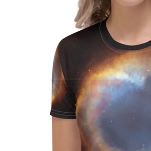 Camisetas de sublimación de poliéster en blanco con cuello en V de la mejor calidad, camisetas lisas para mujeres y mujeres - Product Image 5