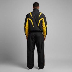 Reflective Suit Set Zip up <b>Jacket</b> Jogger Set Nylon <b>Track</b> Pants Lightweight Polyester Tracksuit - Product Image 2