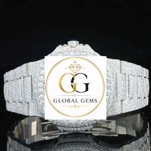 Excellent Quality Silver Iced Out Diamond Wrist Watch With Hip Hop Fashion Diamond Look Available at Factory Price - Product Image 3