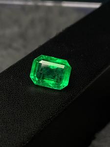 Pierre précieuse naturelle vert émeraude, taille octogonale, pour la fabrication de bijoux - Product Image 4