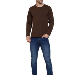 High Street <b>Men's</b> T-<b>Shirt</b> High Quality Custom Logo Design Full Sleeves Breathable Solid Pattern Customizable Color Size - Product Image 2