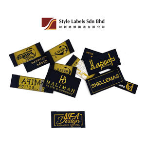 Custom Woven Damask Labels with Laser Cut <b>Edges</b>-Personalized Washable Fabric Tags for Garment, souvenirs or gifts. - Product Image 2