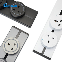 Prise de courant coulissante intelligente avec chargeur USB et modules personnalisables pour bureau, cuisine et salle de réunion
