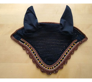 ผ้าคลุมหูม้ากันแมลงแบบสั่งทำคุณภาพสูงสำหรับขี่ม้า ผ้าคลุมหูม้าทำมือ - Product Image 4