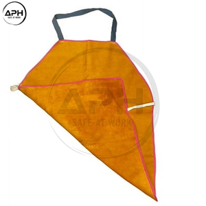 Tablier de soudeur en cuir anti-chaleur, long, avec poches renforcées et sangles réglables – Excellent rapport qualité-prix - Product Image 3
