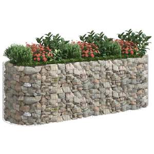 Grand lit de jardin surélevé en gabion en fer galvanisé durable, fournitures de jardinage - Product Image 3