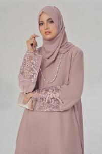 Abaya décontractée pour femmes musulmanes, grande taille, en polyester brodé, respirante, séchage rapide, légère, manches longues, longueur au sol - Product Image 4
