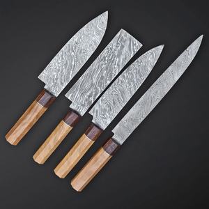 BA Enterprises 4-Piece Damascus Steel <b>Knife</b> <b>Set</b> Wood Handles 67-Layer Polished Handmade Blade <b>Sharp</b> Chef <b>Knives</b> Right-Hand - Product Image 4