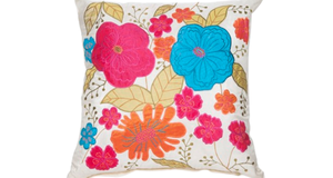 Hot Selling Floral Embroidered Cotton Cushion Cover Square Bohemian Style Home <b>Decor</b> <b>Pillow</b> Case from india - Product Image 2
