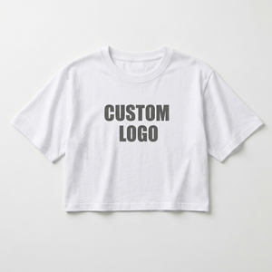 เสื้อยืดครอปผู้หญิงแบบสั่งทำ OEM คุณภาพสูง ผ้าฝ้าย 100% ระบายอากาศ แห้งเร็ว ทรงปกติ เหมาะสำหรับออกกำลังกาย ใส่ได้ในฤดูร้อน มีขั้นต่ำในการสั่งซื้อน้อย - Product Image 5