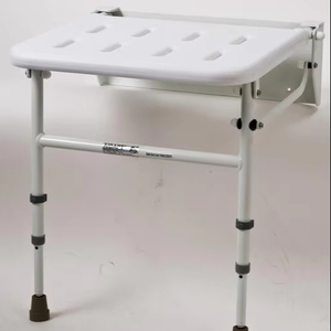 Aluminum Wall-Mounted Foldable Height-Adjustable <b>Shower</b> Seat for Elderly Disabled Pregnant Rehabilitation Use - Product Image 1