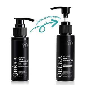 OBLIVION Active Man Shampoo Líquido Sin Sulfatos Para Cabello Graso Hidratante y Elegante Fresco y Voluminoso 60ml - Product Image 3