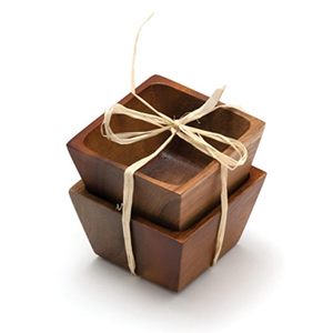 <b>Large</b> Acacia Straight Side Serving <b>Bowl</b> 10 Diameter x 5” Height Handcrafted Wooden <b>Bowl</b> for Fruits & Salads - Product Image 5