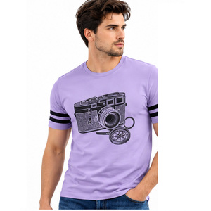Camiseta de algodón para hombre, uso diario, tela suave premium, logotipo personalizado, ropa OEM ODM, proveedor de fábrica, camiseta de cuello redondo de algodón para hombre - Product Image 6