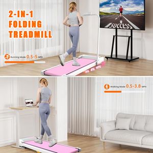 Tapis Roulant Portatile Sotto Scrivania con Inclinazione, Telecomando, Display LED, Pieghevole Manualmente, Design Curvo - Product Image 4