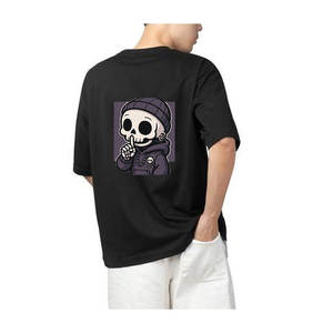 เสื้อยืดผ้าฝ้ายออแกนิกสำหรับผู้ชายพิมพ์ลายตัวหนังสือทรงพอดีตัวเสื้อยืดคอกลมแบบลำลองออกแบบได้ตามต้องการฤดูร้อนผลิตจากบังคลาเทศ - Product Image 5