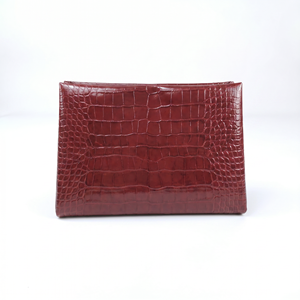 Rootsman Custom Wine Red Premium Ins-Style PU Leather <b>Makeup</b> Bag, Magnetic Closure, Lightweight Travel Cosmetic Pouch for Women - Product Image 3
