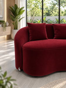 Canapé Courbé Cello Noir par Emerald Sofa, Canapé Rond Moderne et Contemporain pour Salon, Studio, Fabrication Personnalisée de Tissus - Product Image 3