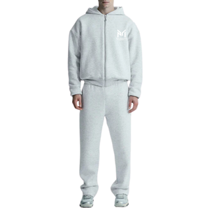 Sweat-shirt à capuche gris pour homme Pak Muntaha, coupe ample, vêtements décontractés, automne, tricoté en polaire, 100% coton - Product Image 3