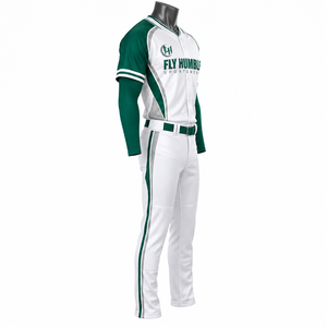Maillot de baseball Fly Humble Sportswear pour homme, blanc et bleu, manches courtes, broderie du nom de l'équipe, coupe classique, vêtements pour toutes les saisons - Product Image 4