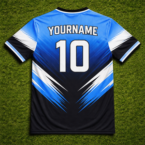 Camiseta de Fútbol Personalizada para Clubes y Equipos, Secado Rápido, Transpirable, Tela 100% Poliéster, Nombre y Número del Jugador Sublimados - Product Image 2