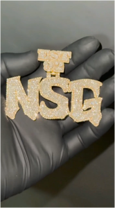 Colgante de Letra Hip Hop Chapado en Oro de 18K con Moissanita, Plata 925 VVS Iced Out, Personalizado para Unisex - Product Image 3