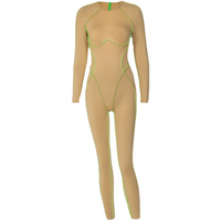 Combinaison de sport respirante sans coutures à col halter avec logo personnalisé, vêtements de sport extensibles fabriqués au Pakistan