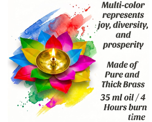 Brass Lotus Diya Candle Holder Decorative Indian Lotus <b>Oil</b> <b>Lamp</b> Tabletop Home Decor Festival Religious Lighting Ornament - Product Image 5