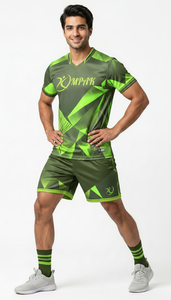 Ensemble maillot et short de volley-ball personnalisé violet profond imprimé galaxie, haute élasticité, uniforme d'équipe OEM, sublimation Activewear - Product Image 4