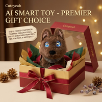 Peluche interactive intelligente Westie Cuteyeah AI, multi-langues, éducative, avec boîte cadeau, personnalisable OEM, vente en gros à bas prix