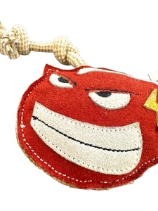 Juguete Masticable para Perro con Diseño de Cohete Rojo, Ecológico y Divertido, con Asas de Cuerda, Cuero Resistente, Textil de Gamuza, para Uso en Interiores, Tamaño Mediano - Product Image 2