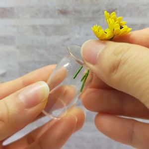 Vase miniature en verre à large ouverture, artisanat pour la décoration de la maison - Product Image 6